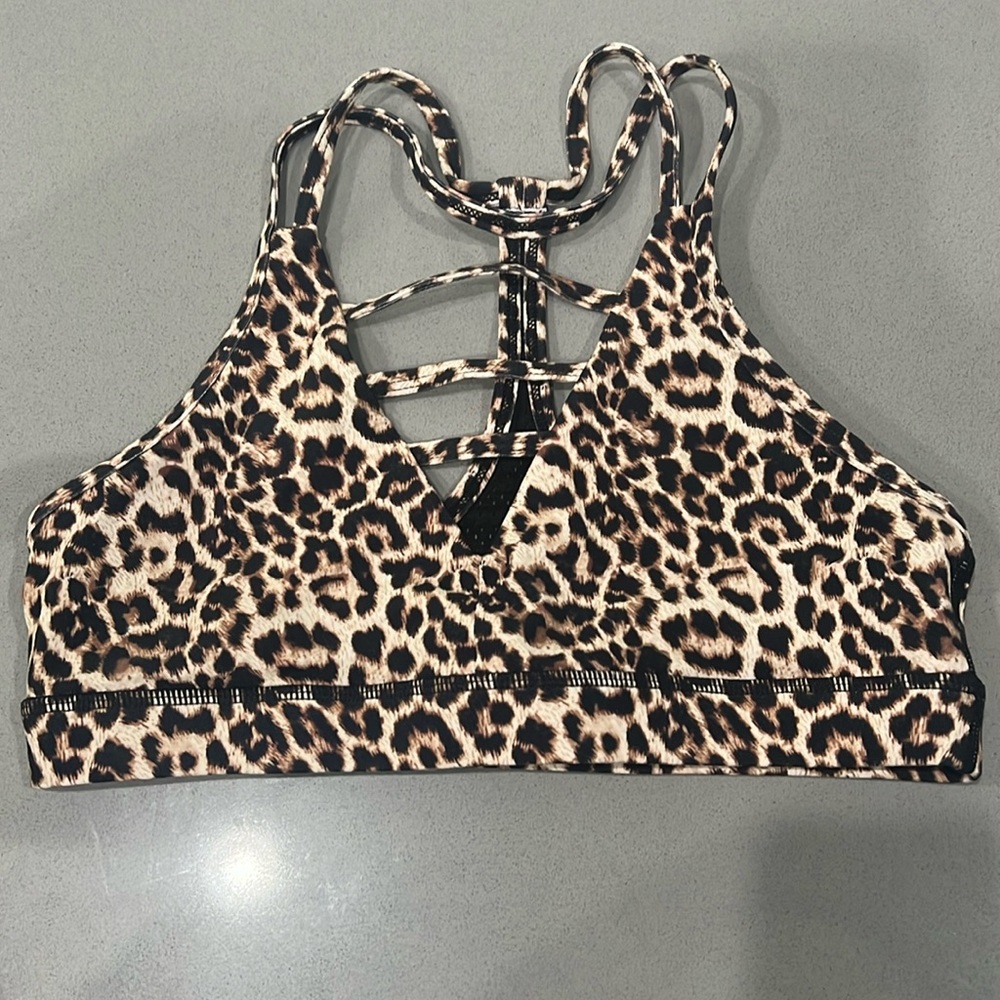 Cheetah print Zyia sports bra. Size M